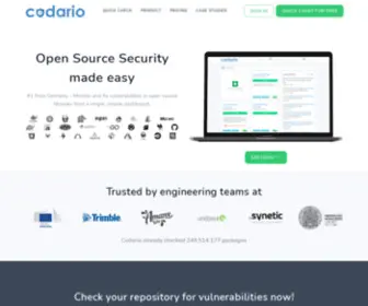 Codario.io(Open Source Security made easy) Screenshot