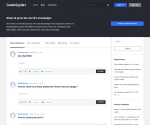 Code-Spider.com(PHP, Web Design, SEO Services) Screenshot