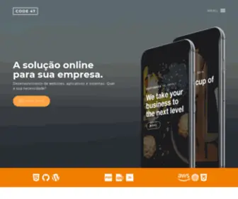 Code47.io(Desenvolvimento de soluções personalizadas online) Screenshot