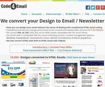 Code4Email.com(Psd to email) Screenshot