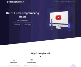 Codealphabet.com(Live programming help for everybody) Screenshot