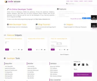 Codeamaze.com(Best Online Tools for Developers) Screenshot
