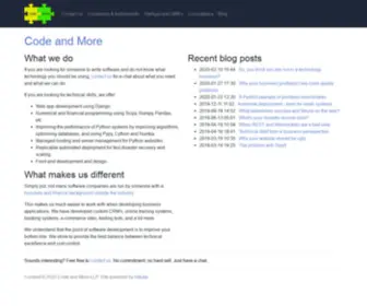 Codeandmore.co.uk(Code and More) Screenshot