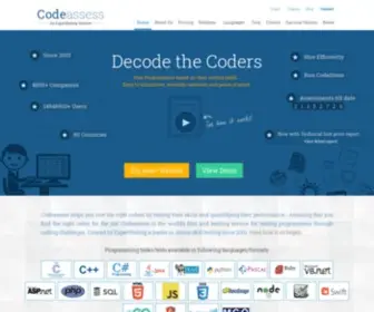 Codeassess.com(Programming Tests) Screenshot