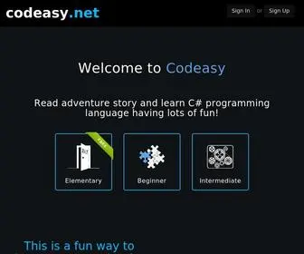 Codeasy.net(Learn C# at Advanced Interactive C# Tutorial for Beginners) Screenshot