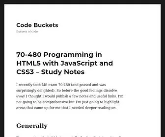 Codebuckets.com(Buckets of code) Screenshot