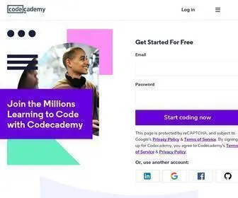 Codecademy.com(Learn to Code) Screenshot