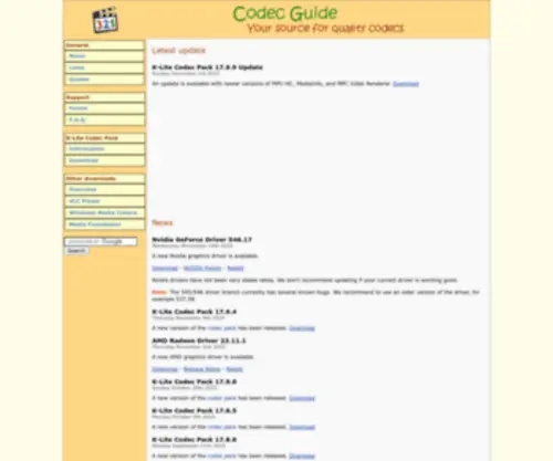 CodecGuide.com(The K) Screenshot