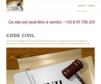 Codecivil.fr(Tout savoir sur le code civil) Screenshot