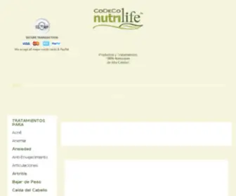 Codeconutrilife.com(Tratamientos Naturales y Productos Naturales Codeco Nutrilife) Screenshot