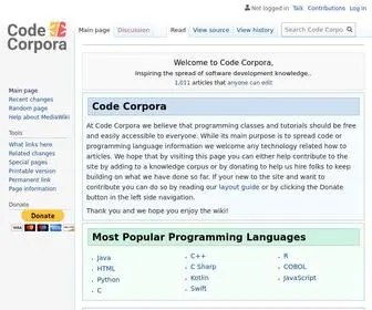 Codecorpora.com(Code Corpora) Screenshot