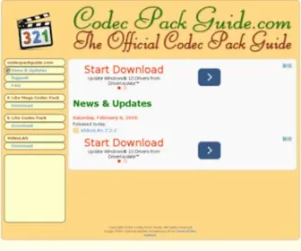 CodecPackguide.com(Codec Pack Guide) Screenshot