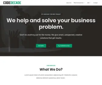 Codedecade.com(A JamStack Web Development Company) Screenshot