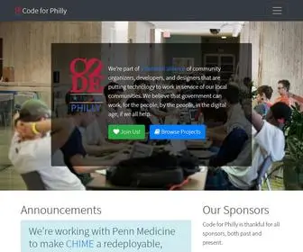 Codeforphilly.org(A Code for America Brigade) Screenshot