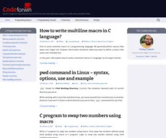 Codeforwin.org(Learn C programming) Screenshot