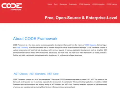 Codeframework.io(CODE Framework) Screenshot