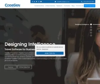 Codegen.co.uk(Travel Software Solution for Leading Travel) Screenshot