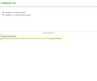 Codeigniter.xyz(CodeIgniter) Screenshot