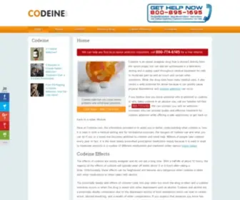Codeine.com(Codeine Abuse Information) Screenshot