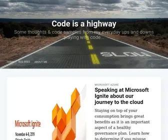 Codeisahighway.com(Code is a highway) Screenshot