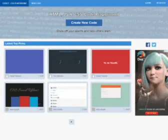Codeit.co(HTML & CSS Code Playground) Screenshot