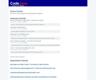 Codejava.net(Java Tutorials) Screenshot