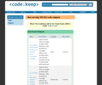 Codekeep.net(codekeep) Screenshot