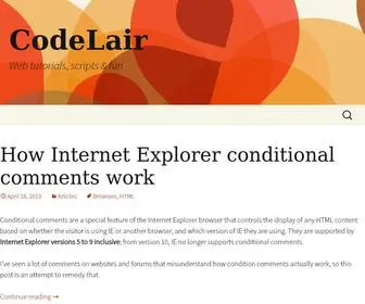 Codelair.com(Web tutorials) Screenshot