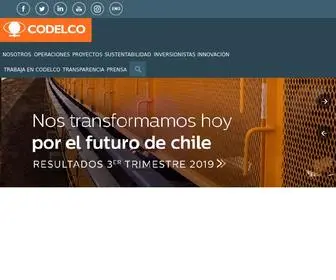 Codelco.com(Corporación Nacional del Cobre) Screenshot