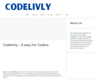 Codelivly.com(A Way For Coders) Screenshot