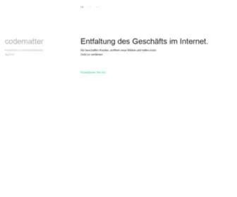 Codematter.de(Online Marketing Agentur Hamburg) Screenshot