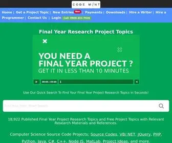 Codemint.net(Final Year Research Project Topics) Screenshot