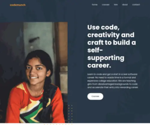 Codemunch.com(Coding school for disadvantaged girls) Screenshot