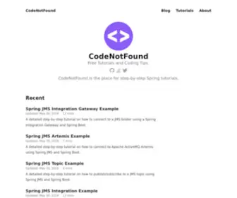 Codenotfound.com(Codenotfound) Screenshot