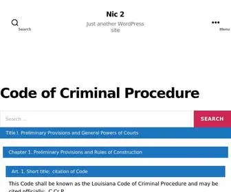 Codeofcriminalprocedure.com(Nic 2) Screenshot