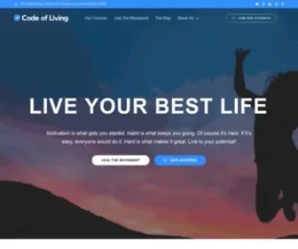 Codeofliving.com(Code of Living) Screenshot