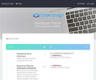 Codeorayo.com(Developer Forum) Screenshot