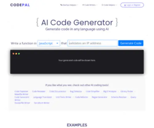Codepal.ai(Code Generator) Screenshot