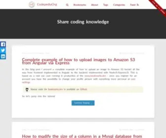 Codepedia.org(Share coding knowledge) Screenshot
