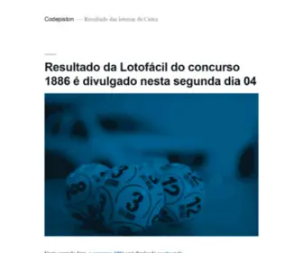 Codepiston.com(Resultado das loterias da Caixa) Screenshot
