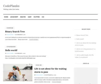 Codeplanks.com(Writing codes that works) Screenshot