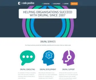 Codepositive.com(Helping organisations succeed with Drupal since 2007) Screenshot