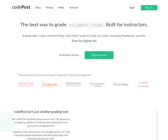Codepost.io(Autograder and code review for computer science courses) Screenshot