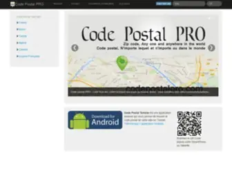 Codepostalpro.com(Délégations) Screenshot
