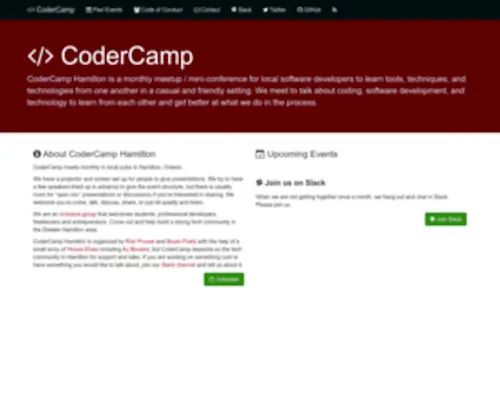 Codercamphamilton.com(CoderCamp Hamilton) Screenshot