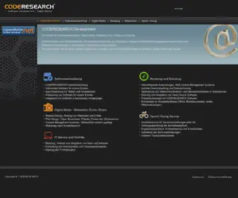 Coderesearch.com(Willkommen bei CODERESEARCH) Screenshot