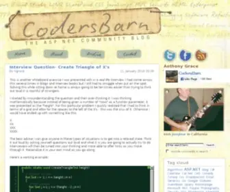 Codersbarn.com(An ASP.NET Community Blog where experts and beginners can explore Web Development and Design issues) Screenshot