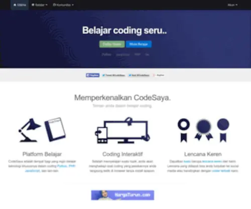 Codesaya.com(Belajar Coding Seru) Screenshot