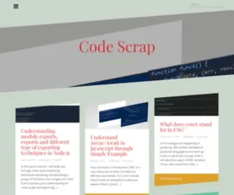 Codescrap.in(Code Scrap) Screenshot