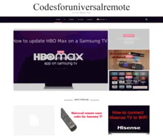 Codesforuniversalremote.com(Codesforuniversalremote) Screenshot